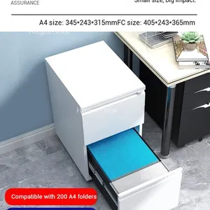 China Fcatory Wholesale 3-Drawer Mobile Steel Pedestal | Under-Desk Filing Cabinet With Castors | Lockable Personal Storage-OEM/ODM thumbnail-1