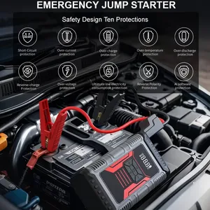 All-in-1 Roadside Tool Integrates a Car Jump Starter, Tire Inflator, Warning Light, Flashlight, Pressure Gauge, Air Pump, Ball Pump, and Power Bank thumbnail-4