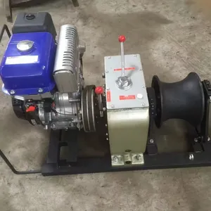 Gasoline Engine Powered Winch; Pulling Motored Winch; Cable Pulling Motored Engine Winch thumbnail-3