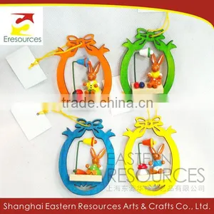 Wooden Easter Decoration Hanging Rabbit thumbnail-1