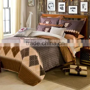Jacquard European Style Design for Male 4 Pcs Bedding Set thumbnail-1