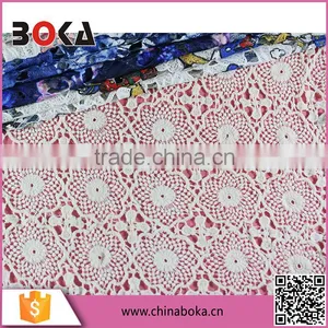 Chinese Factory Custom Pattern Water Soluble African Lace Fabrics thumbnail-1