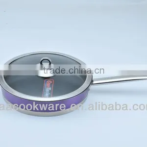 Professional Stainless Steel Frypan With Transparent High-temperature Painting Non-stick Inside for Wholesale thumbnail-5