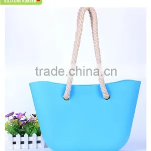 Factory Direct Wholesale Selling Silicone Handbags Silicone Shopping Bag Silicone Beach Bag Tote Bag thumbnail-2