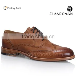 Wholesale Italian Formal Shoes Brogue Leather Shoes Men Leather Dress Shoes thumbnail-1