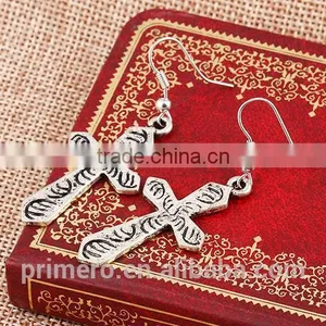 Fancy Drop Earrings Factory, George Michael Cross Earring thumbnail-4