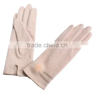 Rabbit Fur Decorate Gloves thumbnail-2