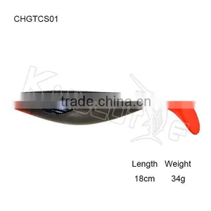 CHGTCS01 Shad Type Soft Fishing Lure Multicolor Paddel Tail Big Soft Shad Bait thumbnail-1