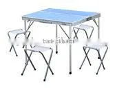Outdoor Portable Picnic Table With Four Chair thumbnail-1