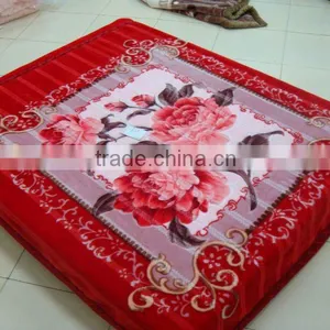 100% Polyester Printed &carved Double Blanket thumbnail-1