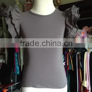 Factory OEM Flutter Sleeves Ruffle Shirt Little Baby Brand Shirt thumbnail-5