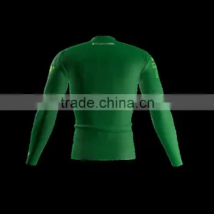 Polyester Spandex Long Sleeves Gang Green Compression Shirt/Rash Guard With Club Logo Player Name and Numbers at Sleeves thumbnail-2
