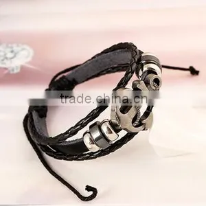 New Arrival Trendy Multi Layer Bracelet Leather Anchor Bracelet/ thumbnail-6