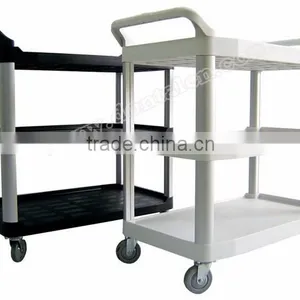 Winco 3 Tier Black Utility Cart thumbnail-4