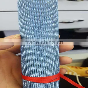 Wholesale 24 Row Plastic Rhinestone Mesh Trimming for Decoration Quality Choice thumbnail-3