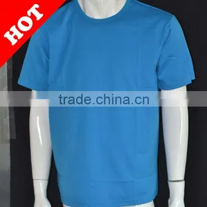 Plain White t Shirts Overseas t Shirts Mens White Blank Skin Tight t Shirt thumbnail-1