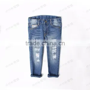 Destroyed Funky Denim Jeans Pants Baby Disdressed Jeans Denim Hot Pants Trousers Kids Biker Jeans thumbnail-1