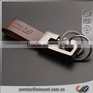 Good Quality Unique Design Leather Custom Keychain thumbnail-2
