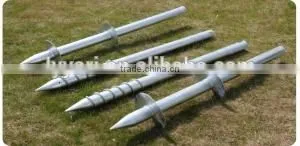 Ground Solar Mounting System Helical Ground Screw Piles for Foundation of Solar Photovoltaic Brackets Spiral Post thumbnail-1