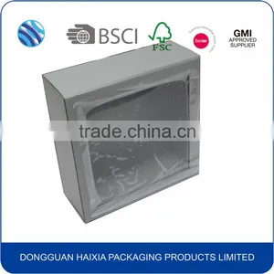 Paper Type Flat Mangetic Folding Gift Box With Clear Pvc Window thumbnail-1