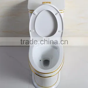 Dennis 2036 New Model Vortex Flush One Piece Gold Toilet thumbnail-2