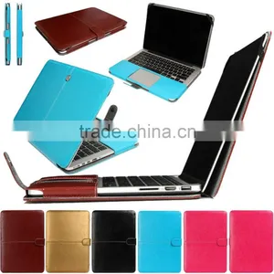 PU Leather Sleeve Case For Macbook Air 11 Air 13 Shell Cover Bag thumbnail-1