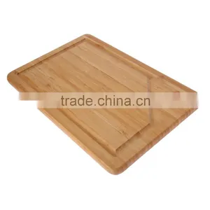 Extra Large Bamboo Cutting Board Thick Strong Bamboo Wood Cutting Board With Drip Groove With Handle thumbnail-5