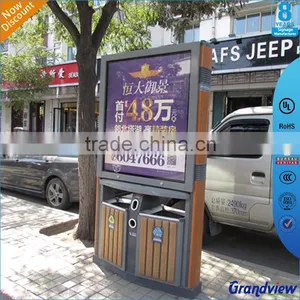 Wooden Brown Paint Led Customized Light Box With Trash Bin thumbnail-2