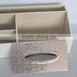 Home Decoration Faux Leather Tissue Box/Office Cardboard Napkin Box thumbnail-5