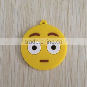 Popular Stuffed Plush Soft Toy Key Chains Pvc Emoji Keychain thumbnail-5