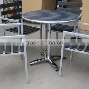 Metal Frame Round Wooden Design Coffee Table (YT18W) thumbnail-3