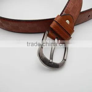 Brown Color Cheap Price PU Leather Belt for Men Cow Hide Factory Direct Eco-friendly Material thumbnail-4