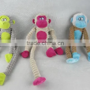 Plush Three Color Monkey Long Leg Pet Toys for Dogs thumbnail-1