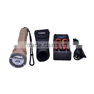 TrustFire TR-DF002 3 x Cree XM-L2 T6 1500lm 2-Mode White Diving Flashlight - Dark Khaki (2 x 26650) thumbnail-1