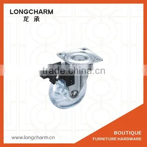 Swivel Plate Caster With Brake Decorative Furniture Caster thumbnail-1
