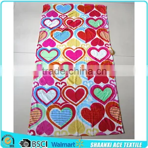 Full Screen Printed Heart Design Girl Beach Towel Blanket thumbnail-1