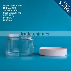 150ml 5 oz Plastic Pet Cosmetic Jar With Aluminum Lid thumbnail-1
