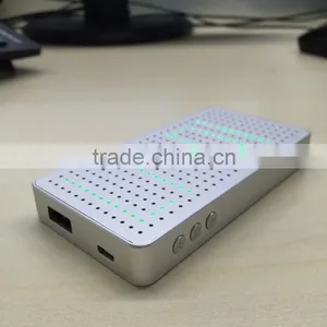 LED Clock Digital Display Aluminum Casing OEM Power Bank, Charger 10000mah Portable Rohs Power Bank for Mobile Phone and Tablet thumbnail-1