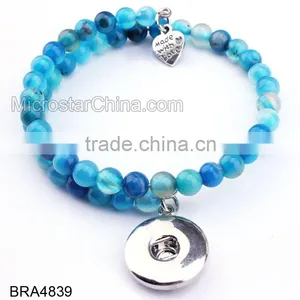 Hot Selling Snap Button Charm Leather Bracelet Jewelry thumbnail-5