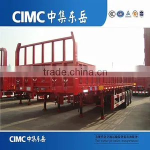 CIMC 3 Axle Side Wall Cargo Truck Trailer With Side Boards thumbnail-4