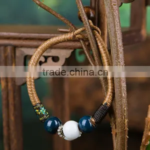In Stock Wholoesale Jingdezhen Handmade Ceramic Bracelet Leather Bracelet Supplier's Choice thumbnail-4