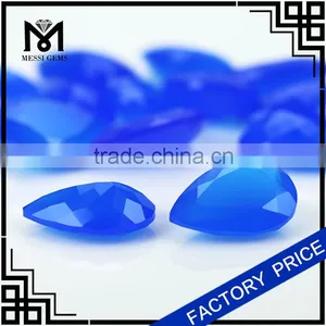 Jewelry Blue Agate Gem Stone Pear Cut Machine Agate Stone thumbnail-5
