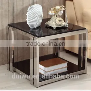 2016 Cheap Stainless Steel Modern Design Glass Center Table thumbnail-5