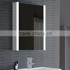 Double Door Recessed Illuminated Aluminum Bathroom Mirror Cabinet With Led Light thumbnail-2
