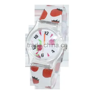 2016 Kids Rubber Wrist Watch Colorful Plastic Watch thumbnail-1