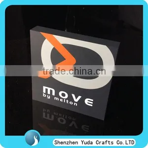 Solid Cast Acrylic Printing Stamp Block Counter Top, Plexiglass Perspex Brand Plaque thumbnail-1