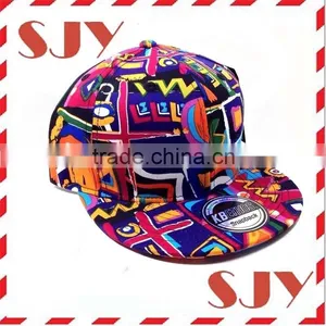 All Over Sublimated Print Adjustable Snapback Hat Cap thumbnail-2