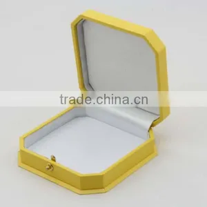 Custom Luxury Jewelry Box Packaing With Satin Lining in Yellow thumbnail-1