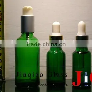 Green Glass Essential Oil Dropper Bottle thumbnail-1