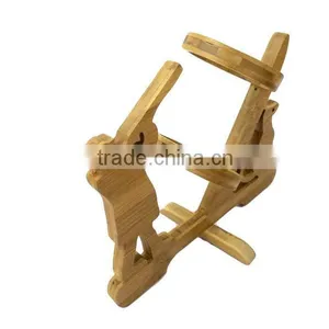 WR024/100% Bamboo Material Hot Sale Huntsman Shaped Folding Bamboo Wine Rack thumbnail-5